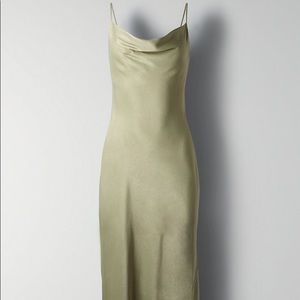 Aritzia CANTO Maxi Slip Dress - Sage